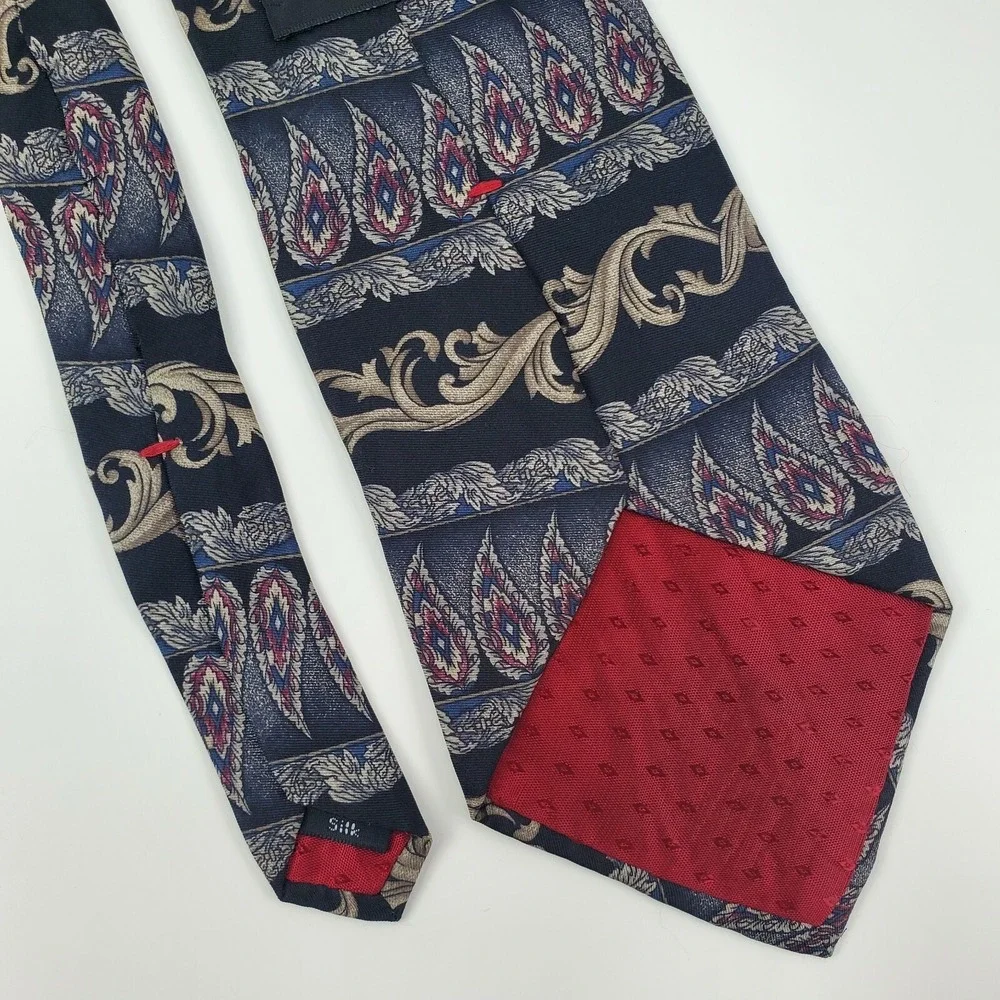 Henry Grethel Black Wide‎ Silk Tie Wide